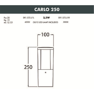 Наземный светильник Carlo DR1.573.000.LXU1L