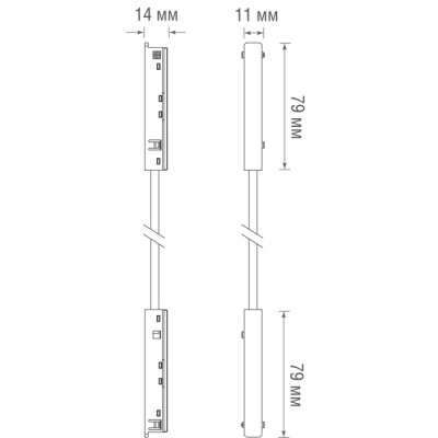 Коннектор гибкий Slim Line Connector 90 DLS B