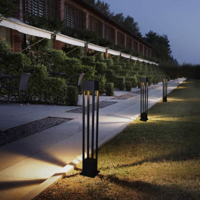 Наземный светильник  09960-0.7-001KT 1,0M GU10 BK