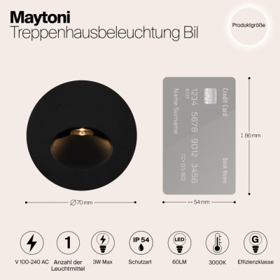 Подсветка для лестниц и ступеней Bil O015SL-L3B3K
