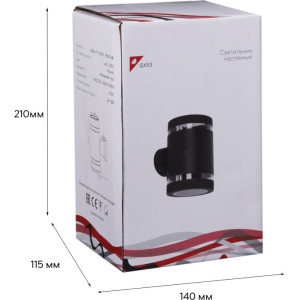 Настенный светильник уличный  86226-9.2-002CT 2*GX53 BK