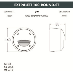 Подсветка для лестниц и ступеней Leti 2S4.000.000.WYG1L