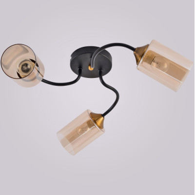 Потолочная люстра  01608-0.3-03 BK+BRASS