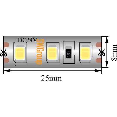 Светодиодная лента SWG2120 SWG2120-24-9.6-W-65-M